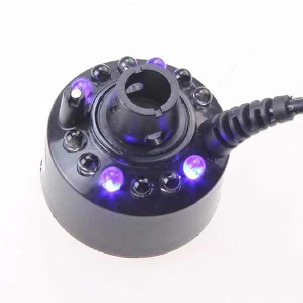 12 LED Nebelmacher Nebelmaschine Wasserbrunnen Teich Nebelmaschine Zerstäuber Luftbefeuchter