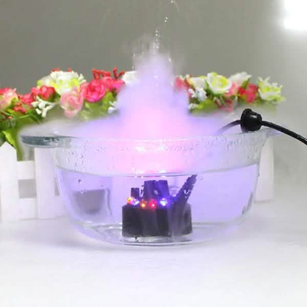 12 LED Nebelmacher Nebelmaschine Wasserbrunnen Teich Nebelmaschine Zerstäuber Luftbefeuchter