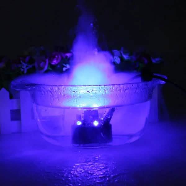 12 LED Nebelmacher Nebelmaschine Wasserbrunnen Teich Nebelmaschine Zerstäuber Luftbefeuchter