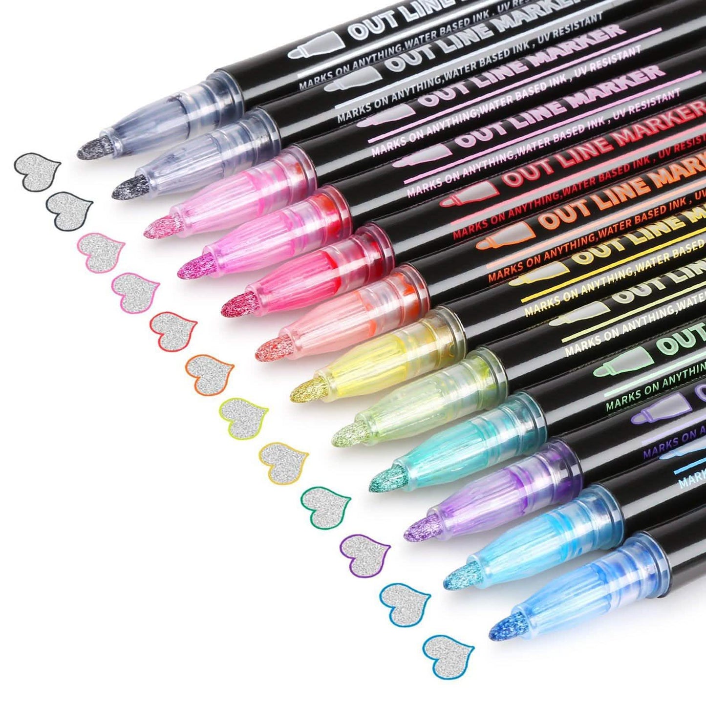 12er-Pack: AGPtEK Doppel-Konturstift