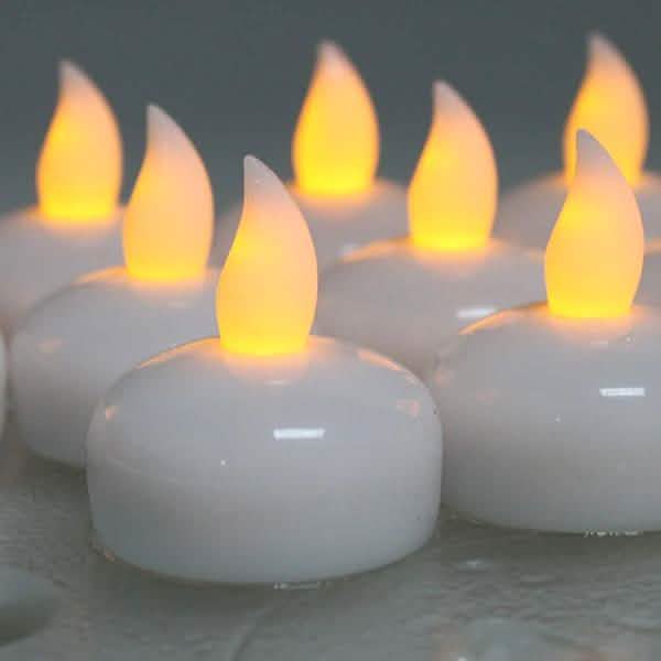 12er-Pack: LED schwimmendes, wasserdichtes, flammenloses Teelicht