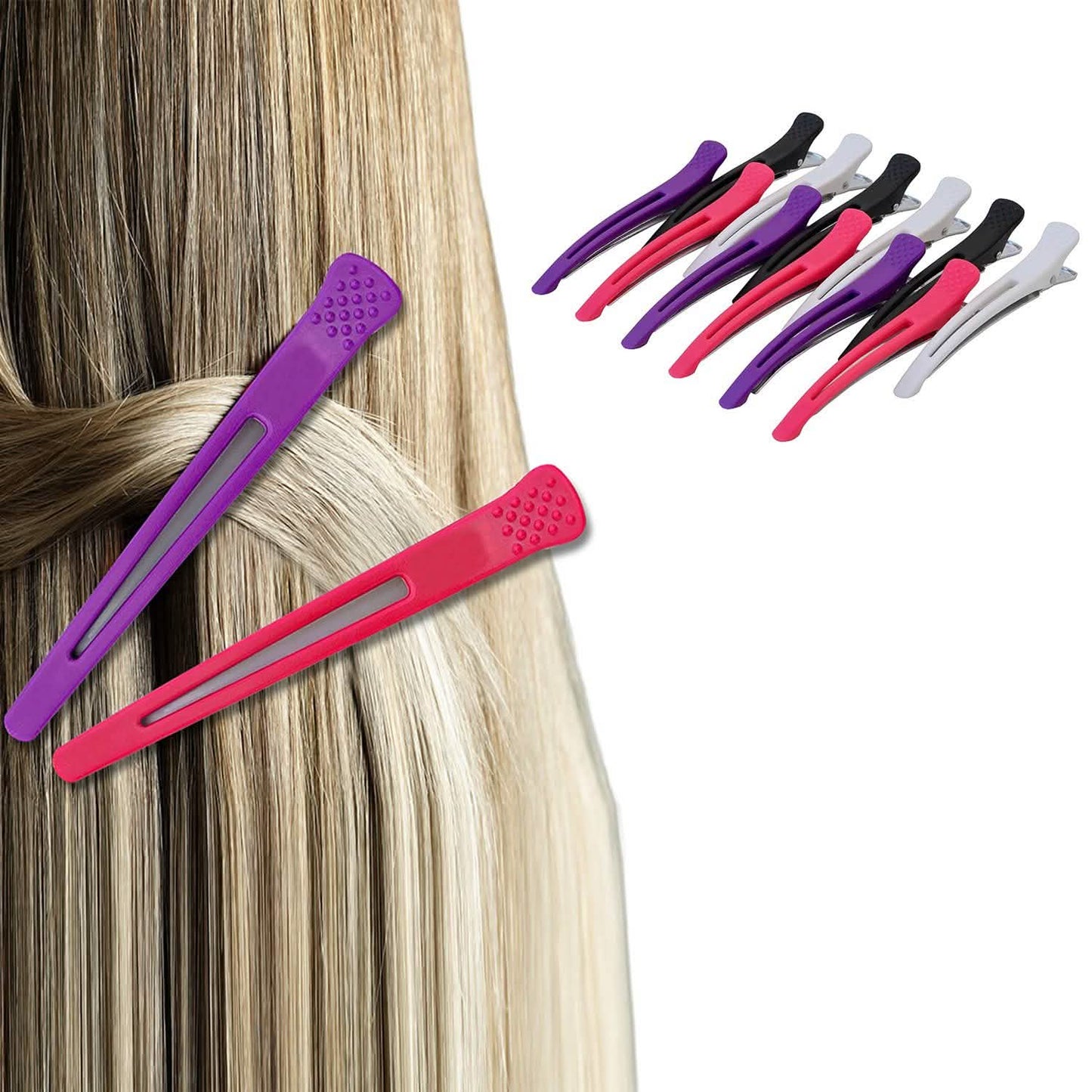 12er-Pack: Rutschfeste Profi-Haarclips für Volumen, Styling und Halt