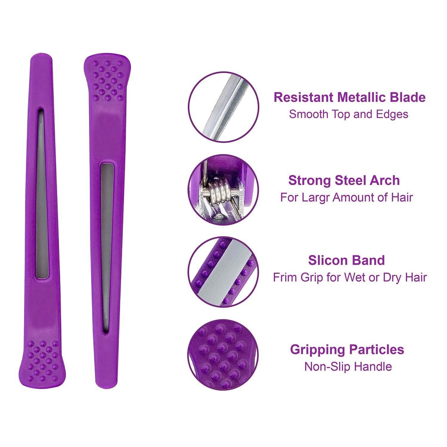 12er-Pack: Rutschfeste Profi-Haarclips für Volumen, Styling und Halt
