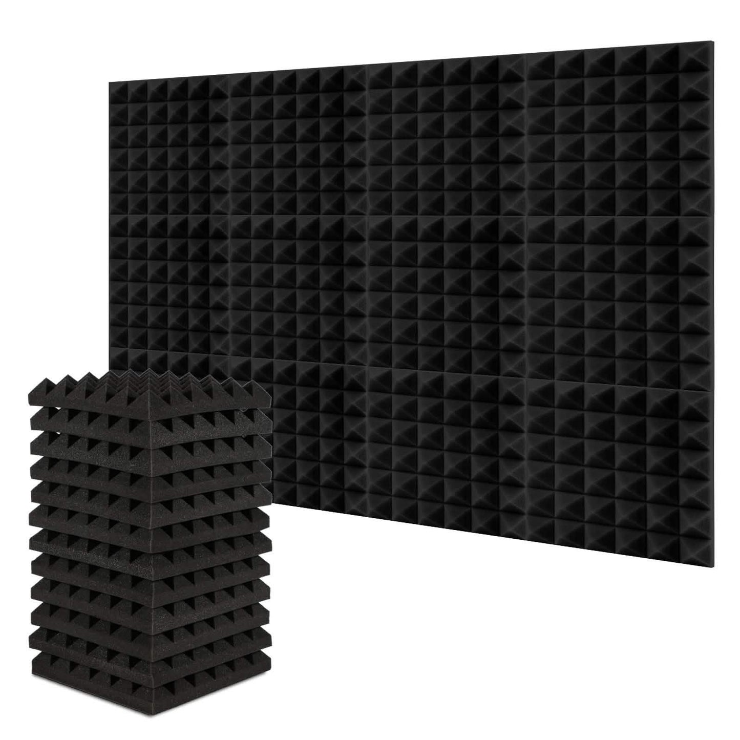 12er-Pack: Schalldämmender Schaumstoff für Tonstudio