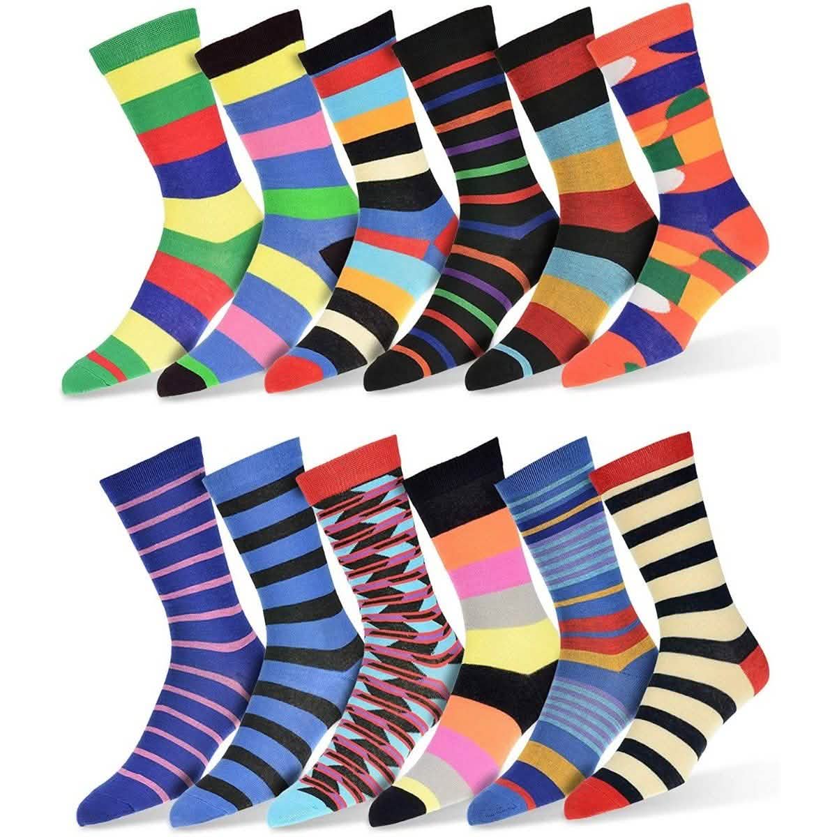 12 Paar: Robert Shweitzer Bunte Herren-Kleidersocken