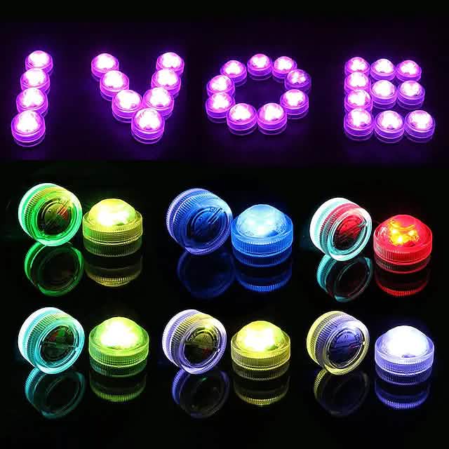 12-teiliges Set: LED-RGB-Tauchlicht mit Fernbedienung, Dekorationslicht
