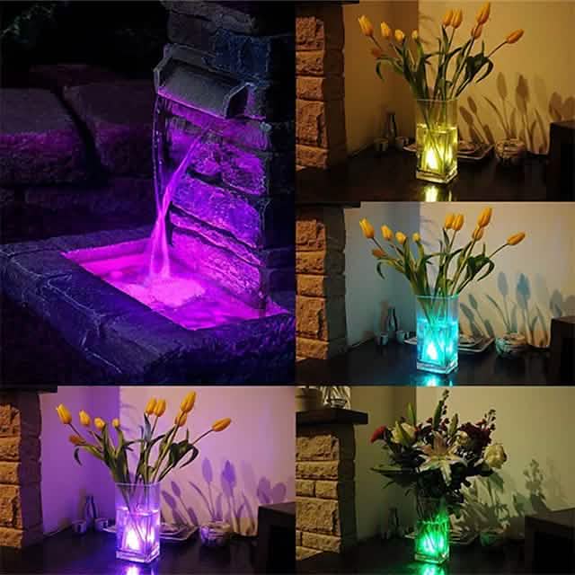 12-teiliges Set: LED-RGB-Tauchlicht mit Fernbedienung, Dekorationslicht