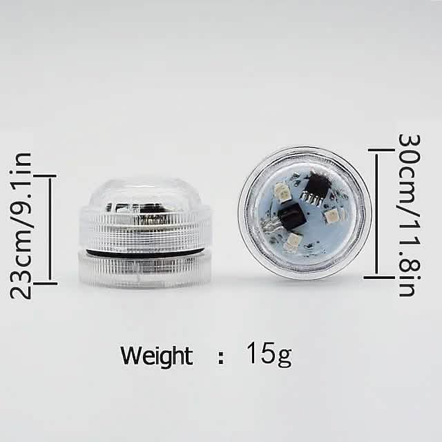 12-teiliges Set: LED-RGB-Tauchlicht mit Fernbedienung, Dekorationslicht
