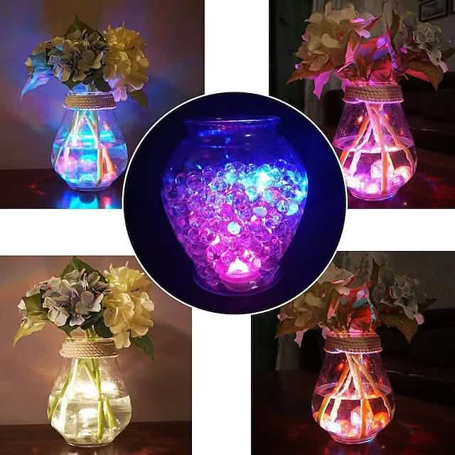 12-teiliges Set: LED-RGB-Tauchlicht mit Fernbedienung, Dekorationslicht