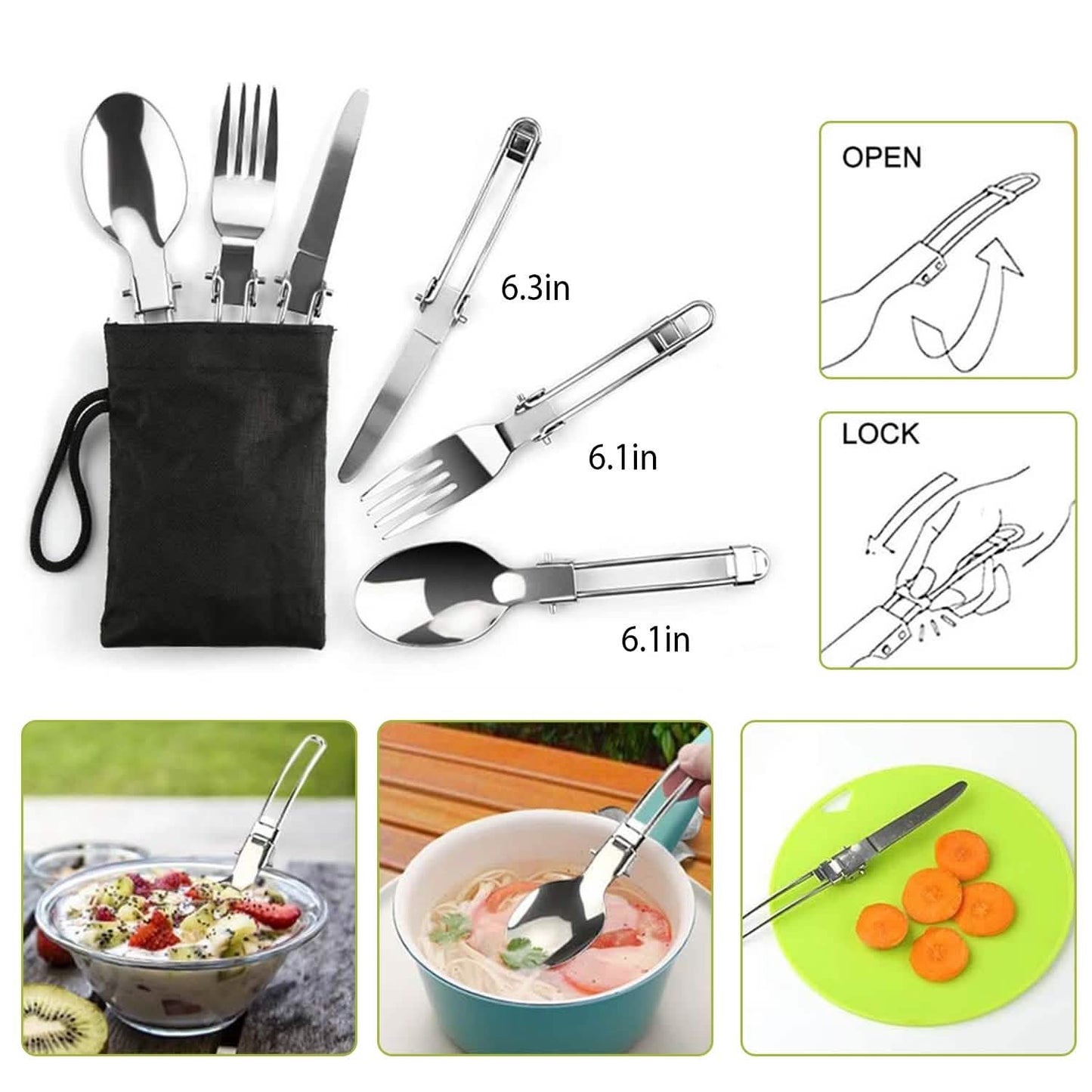 12-teilig: Camping-Kochgeschirr-Set