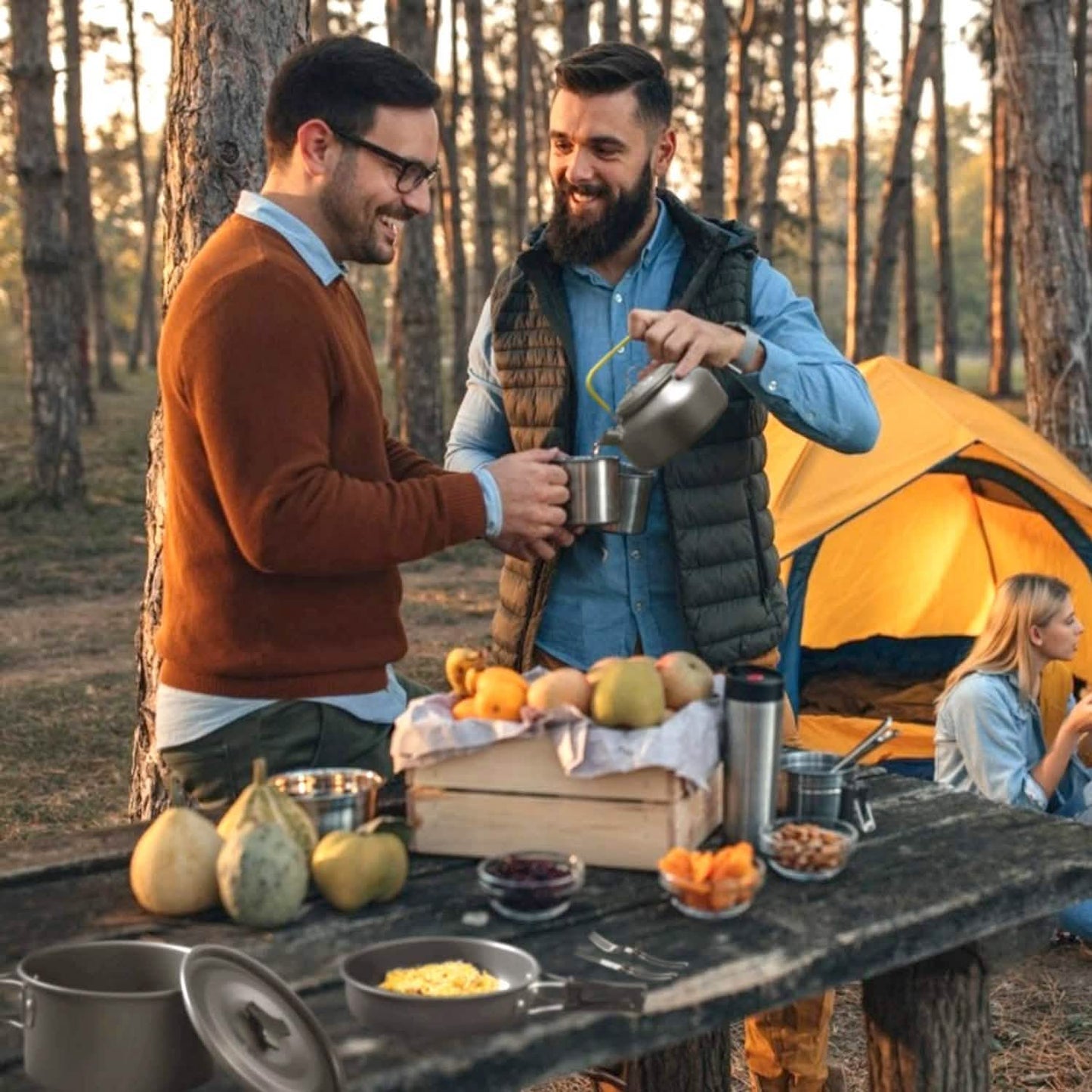 12-teilig: Camping-Kochgeschirr-Set
