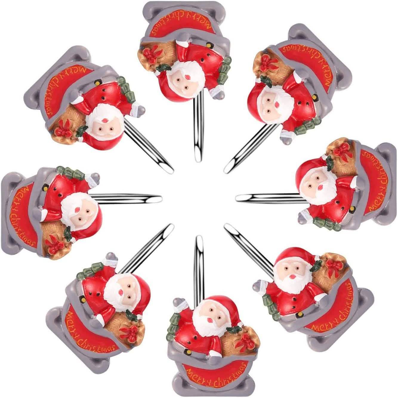 12-teiliges Set: Duschvorhang-Haken für Weihnachten, rostfrei
