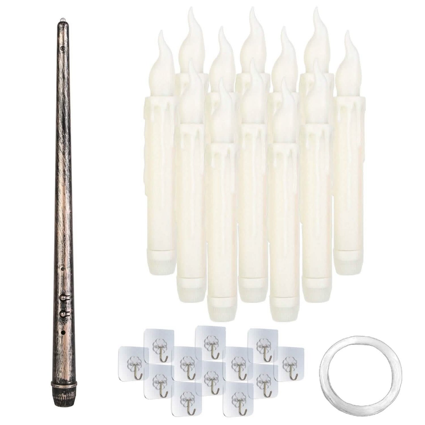 12er-Pack: Flammenlose LED-Zauberschwebekerzen