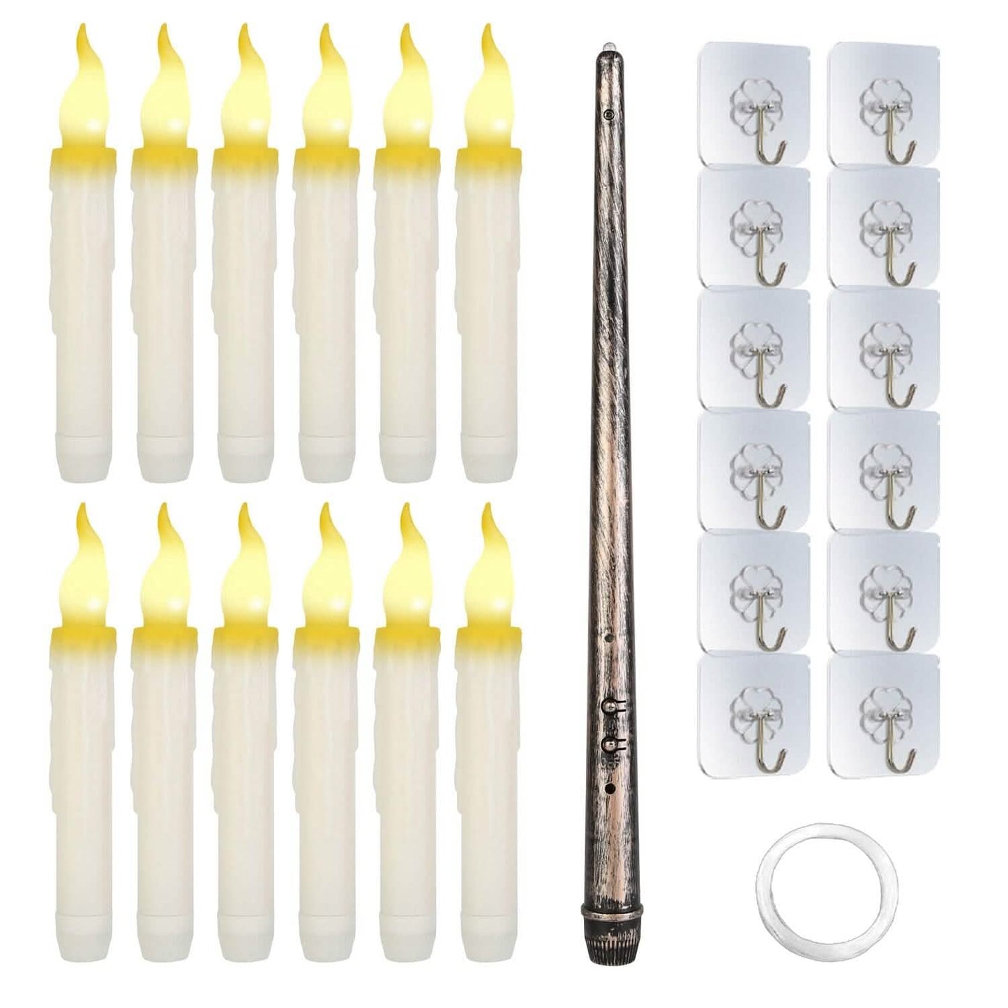 12er-Pack: Flammenlose LED-Zauberschwebekerzen