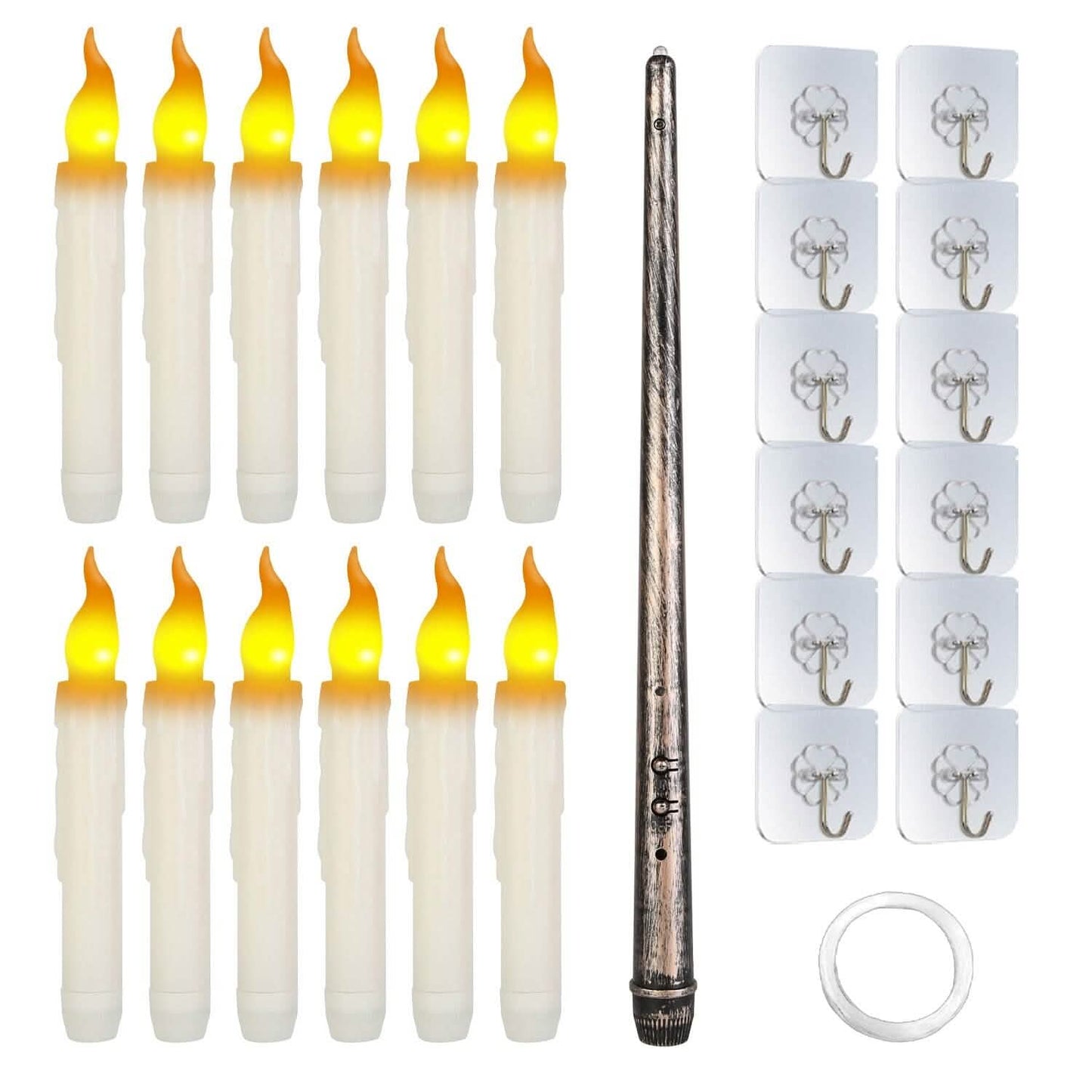 12er-Pack: Flammenlose LED-Zauberschwebekerzen