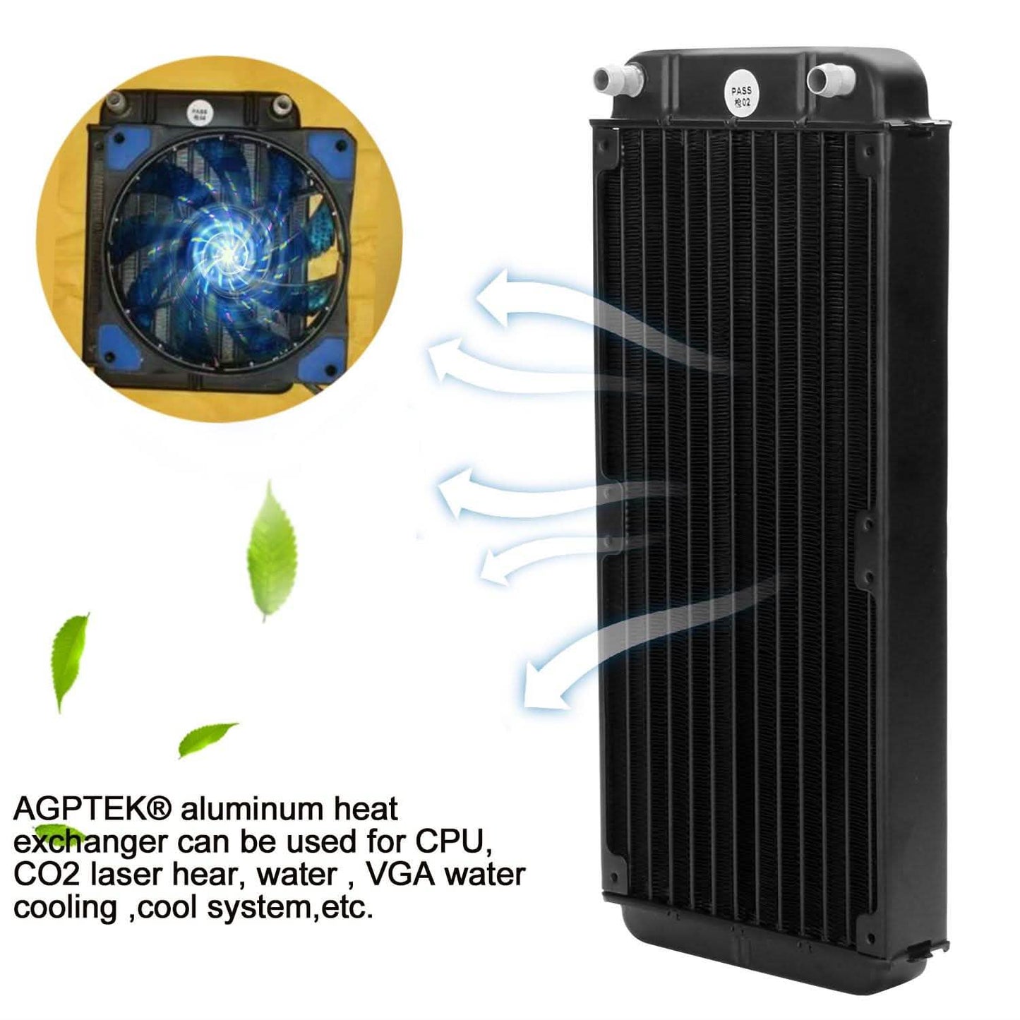 12-Rohr-CPU-CO2-Laser-Wasserkühlsystem Aluminium Computer R240