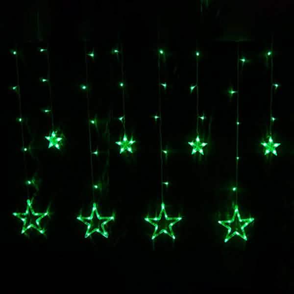 12 Sterne 138 LED Lichterkette Vorhang