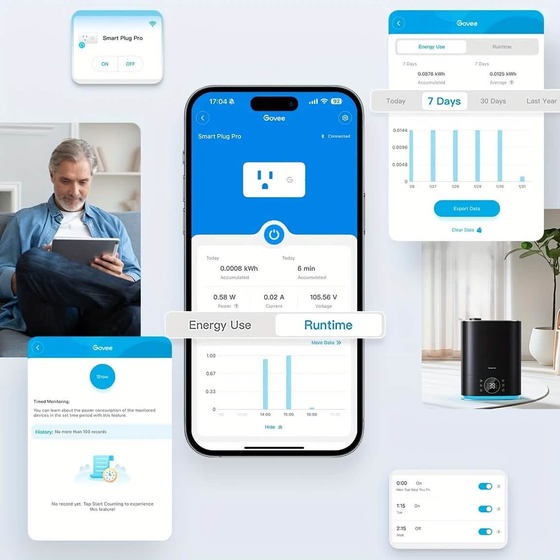 2er-Pack: WiFi Smart Plug – 15A, Timer & App-Steuerung, Funktioniert mit Alexa & Google Home