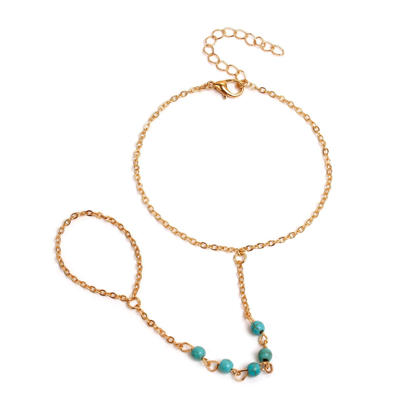 Simple Turquoise Handmade Beaded Bracelet