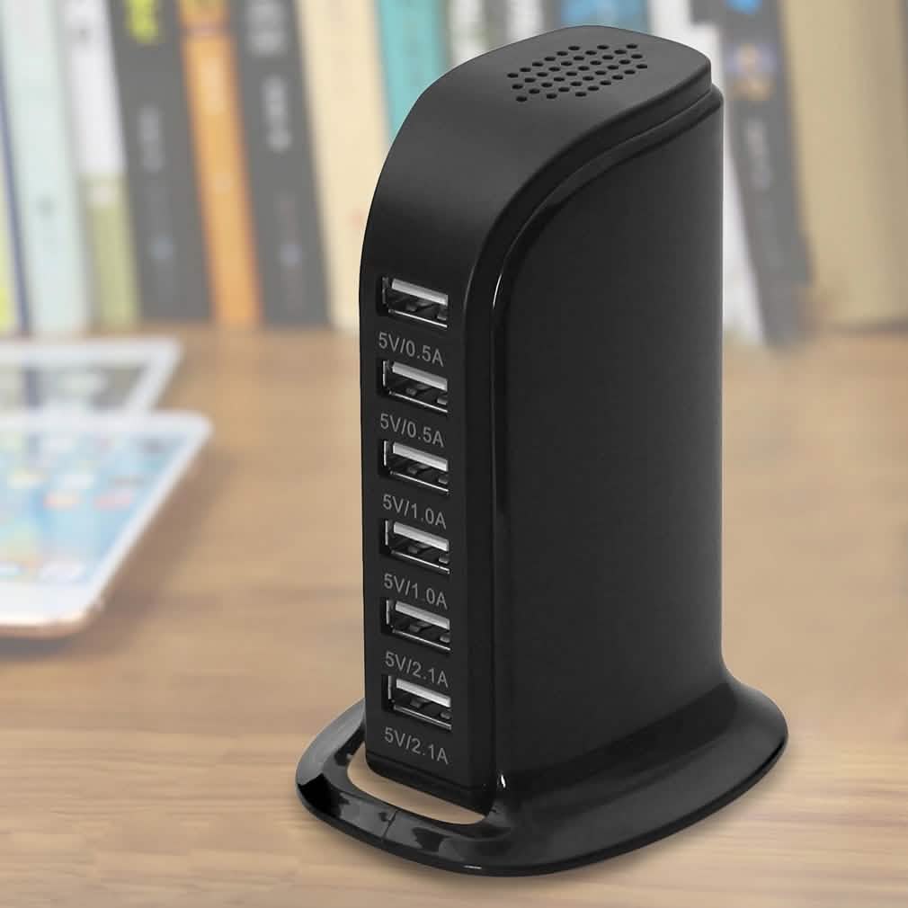 40-Watt-6-Port-USB-Ladestation für Smartphones und Tablets