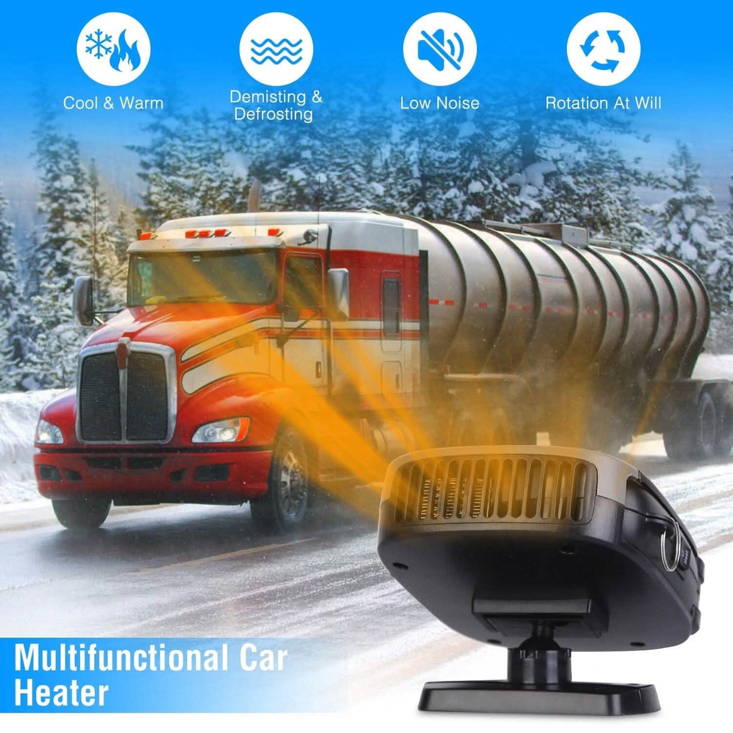 12V 150W Tragbarer Autoheizlüfter