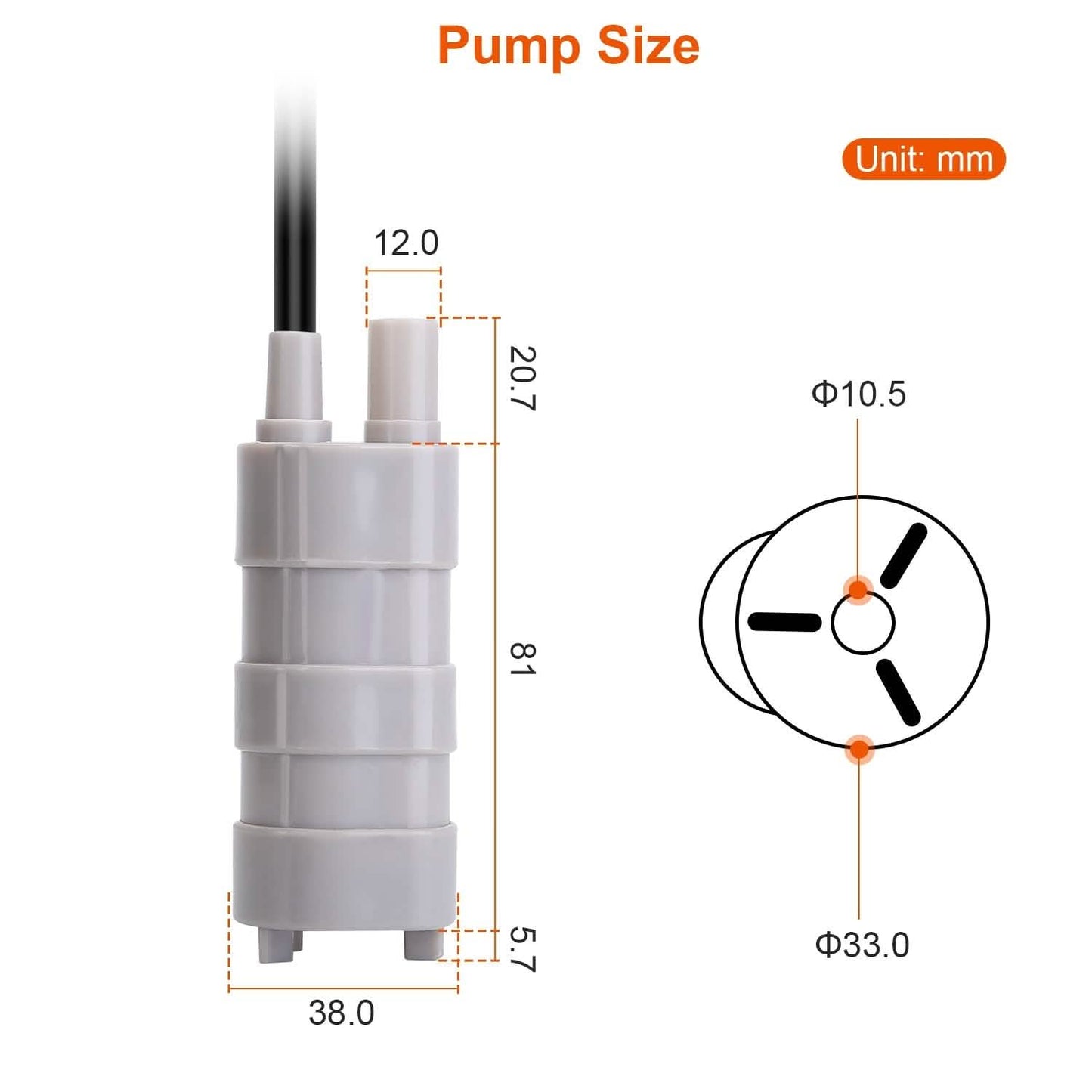 12V Tauchwasserpumpe
