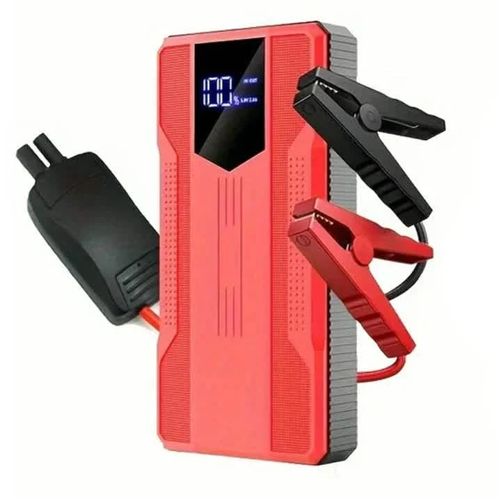 Ultraportabler 12V Starthilfen-Powerbank für Autobatterien mit fortschrittlicher Smart-Klemme und intuitiver LCD-Anzeige