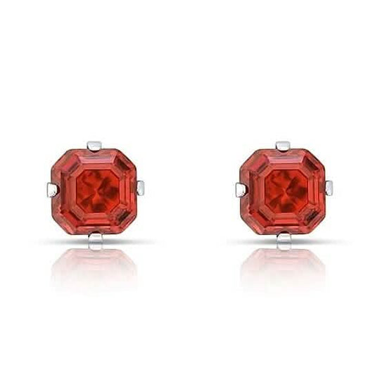 1,3 Karat Zirkonia Asscher-Schliff Ohrstecker aus Sterlingsilber