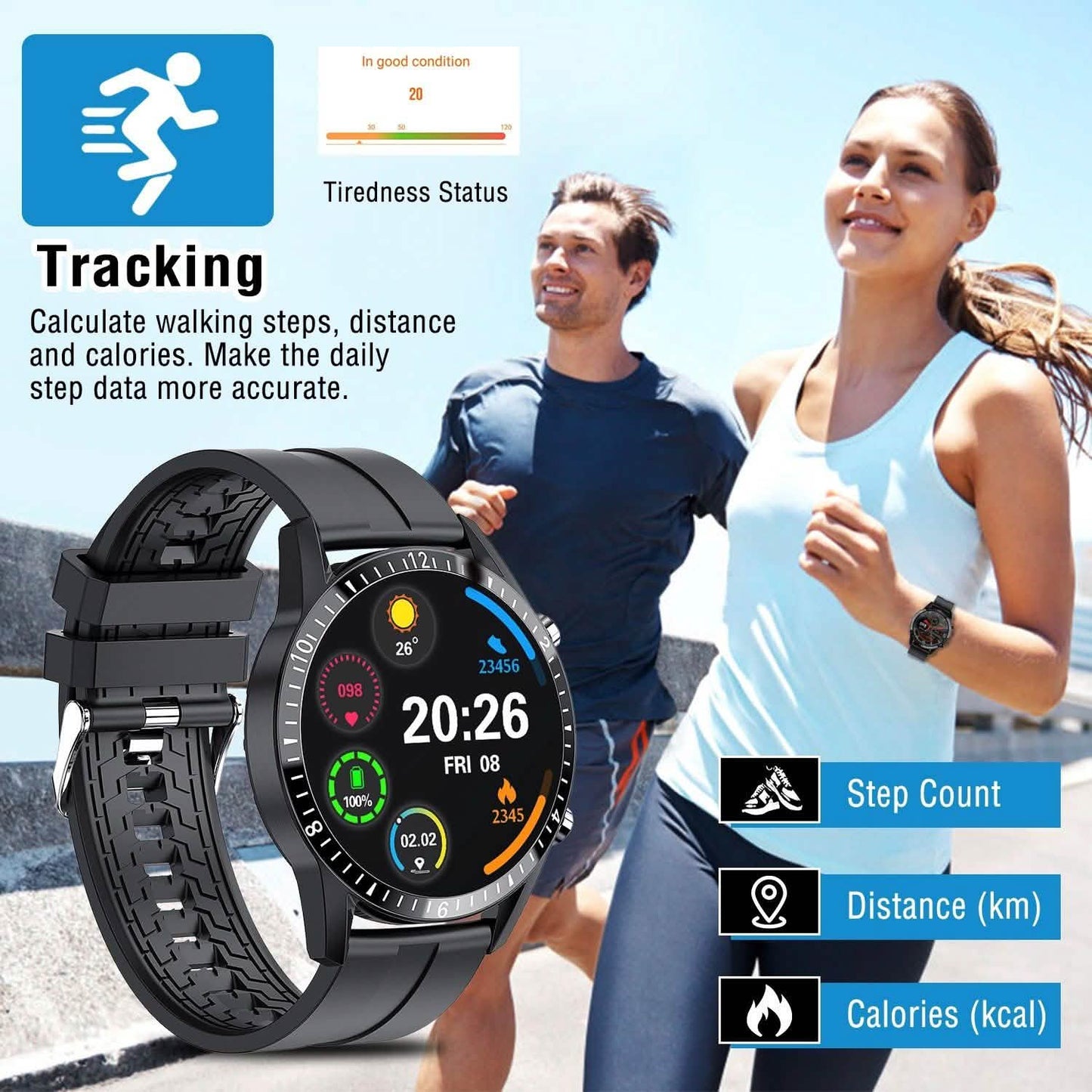 1,3 Zoll kabellose Smartwatch