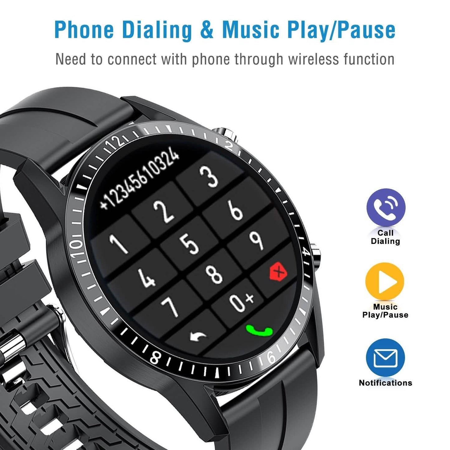 1,3 Zoll kabellose Smartwatch