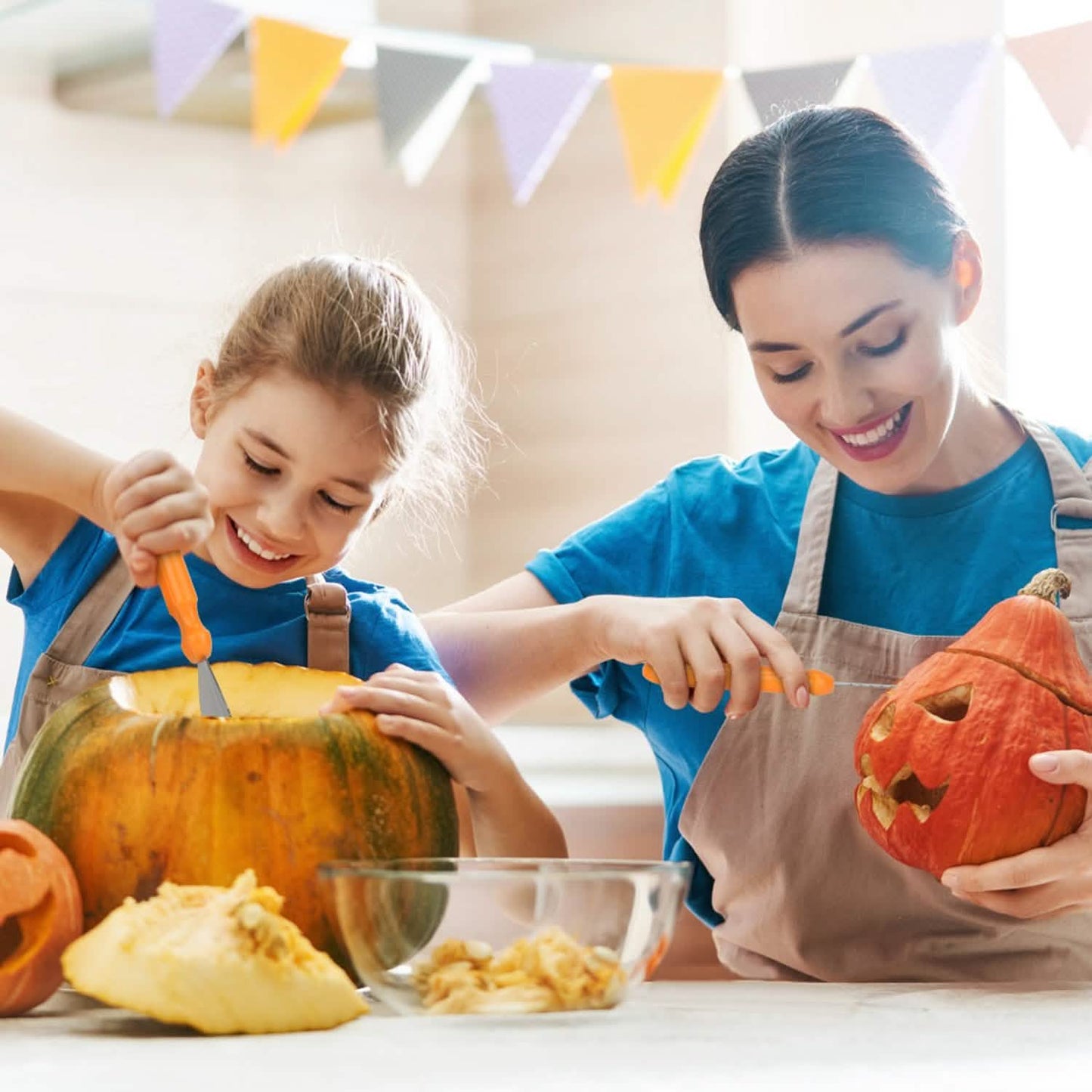 13-teilig: Halloween Kürbis Schnitzset aus Edelstahl