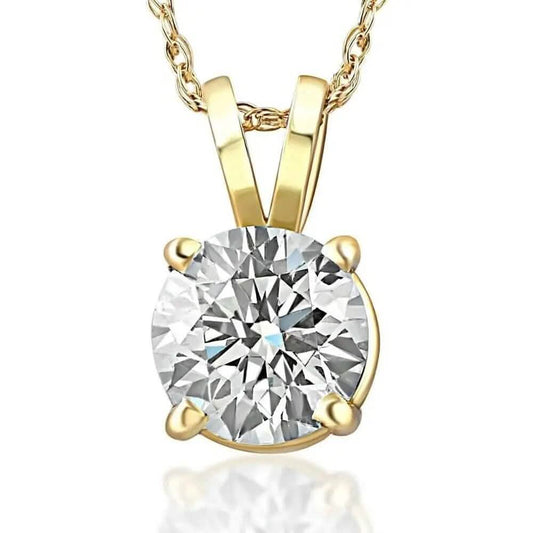 0,25 - 2 Karat Diamant-Solitär-Anhänger in 14K Weiß- oder Gelbgold