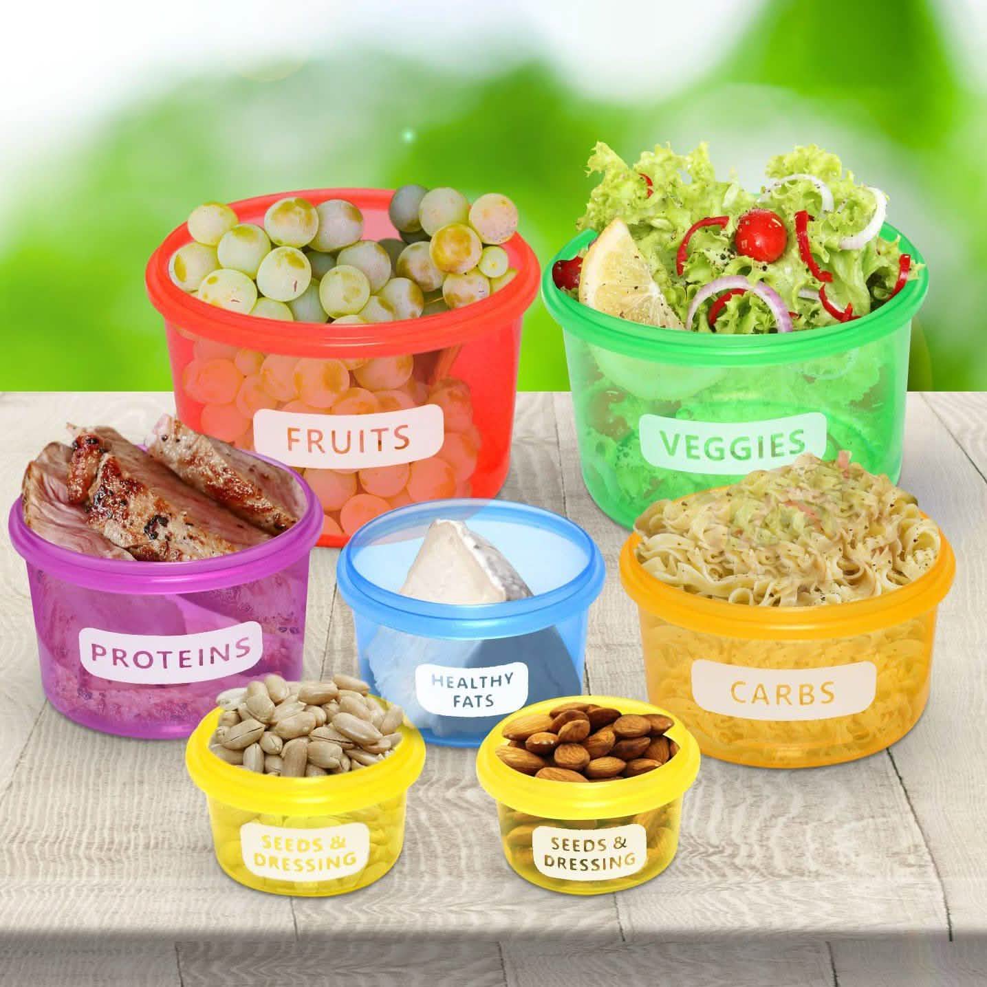 14-teiliges Set: Vorratsdosen zur Portionskontrolle