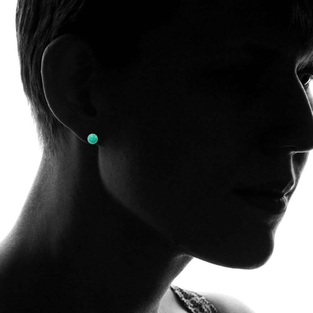 Ohrstecker aus 14K Gold mit synthetischem Türkis von MUIBLU Gems