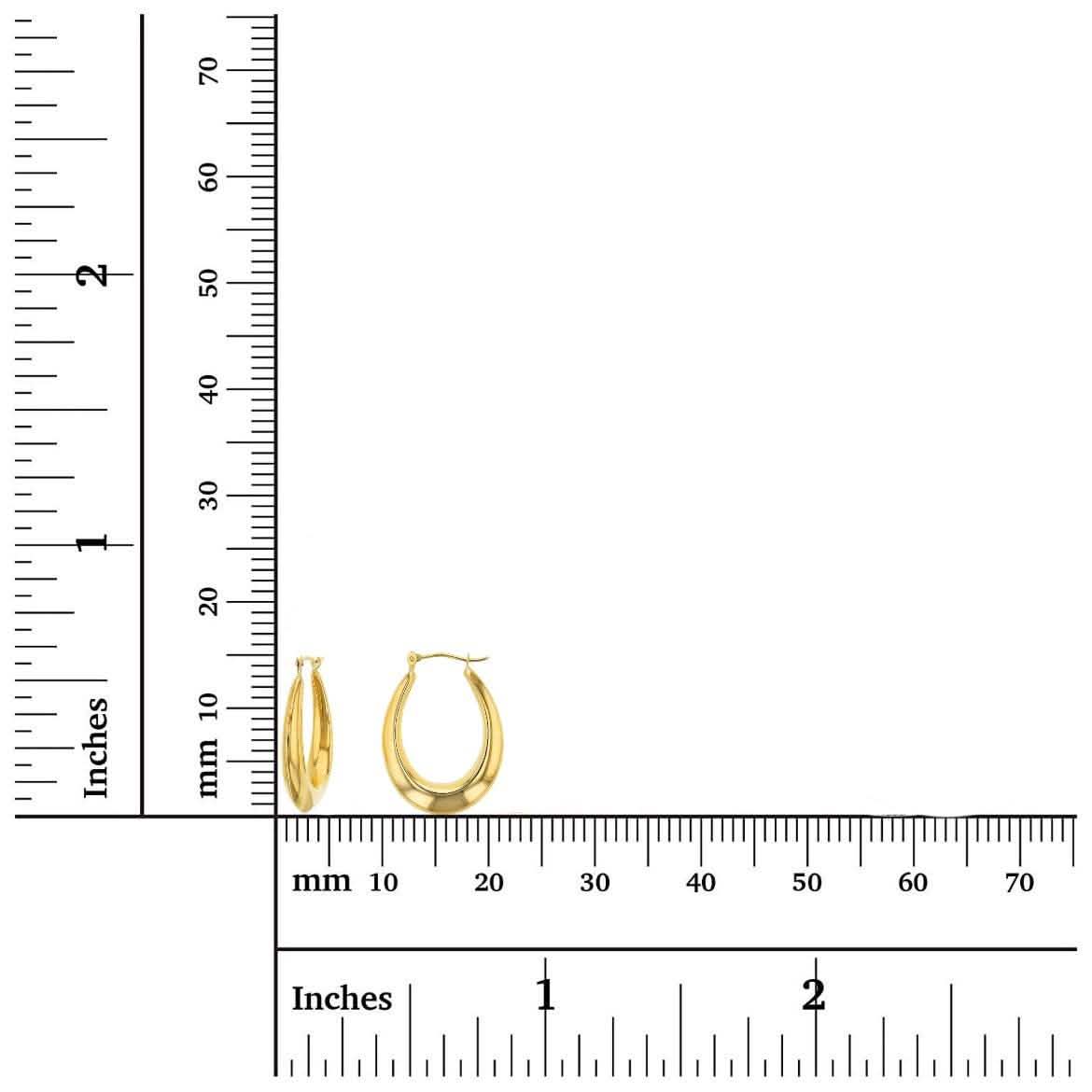 14K Gold Abgestufte French Lock Huggie Creolen