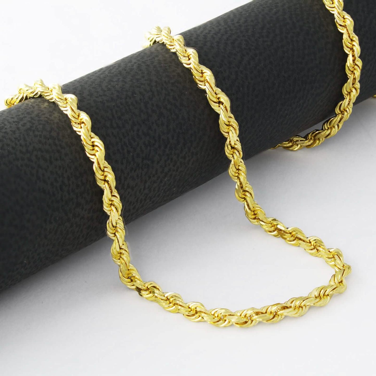 14k massiv Gelbgold Cuban Link Halskette – verschiedene Größen