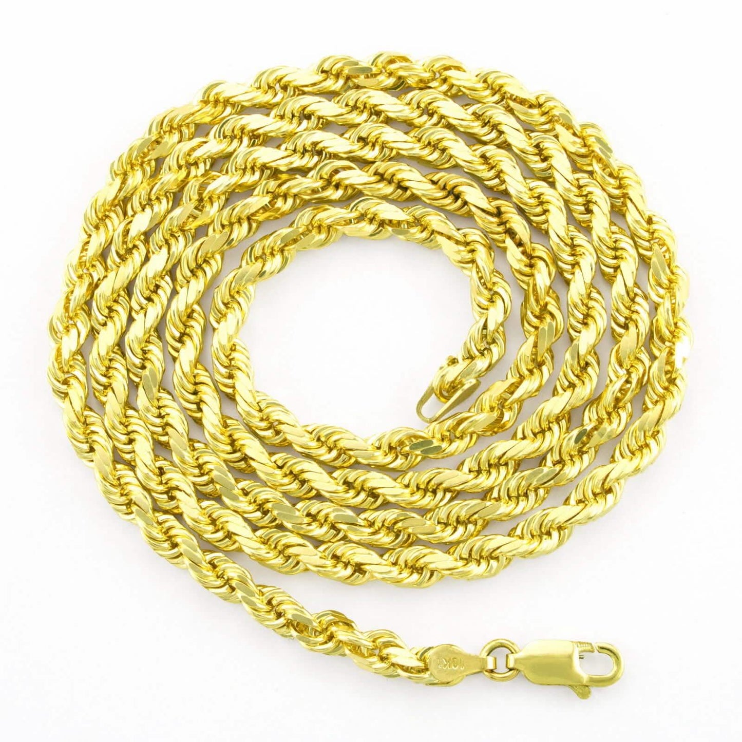 14k massiv Gelbgold Cuban Link Halskette – verschiedene Größen