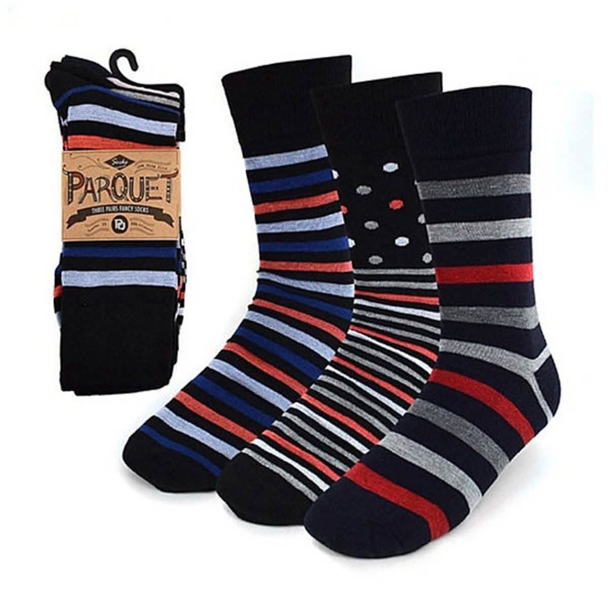 15 Paar: Herren-Socken mit Parkettmuster