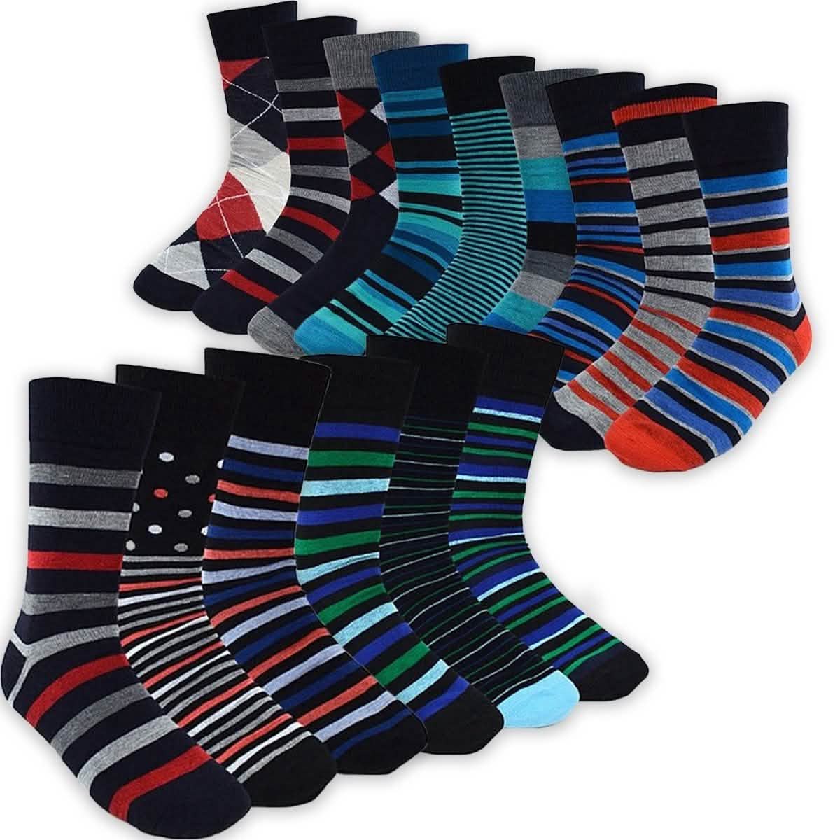 15 Paar: Herren-Socken mit Parkettmuster