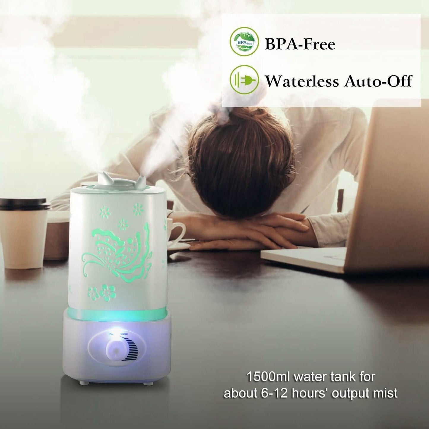 1500ml Ultraschall-Aroma-Diffusor für ätherische Öle