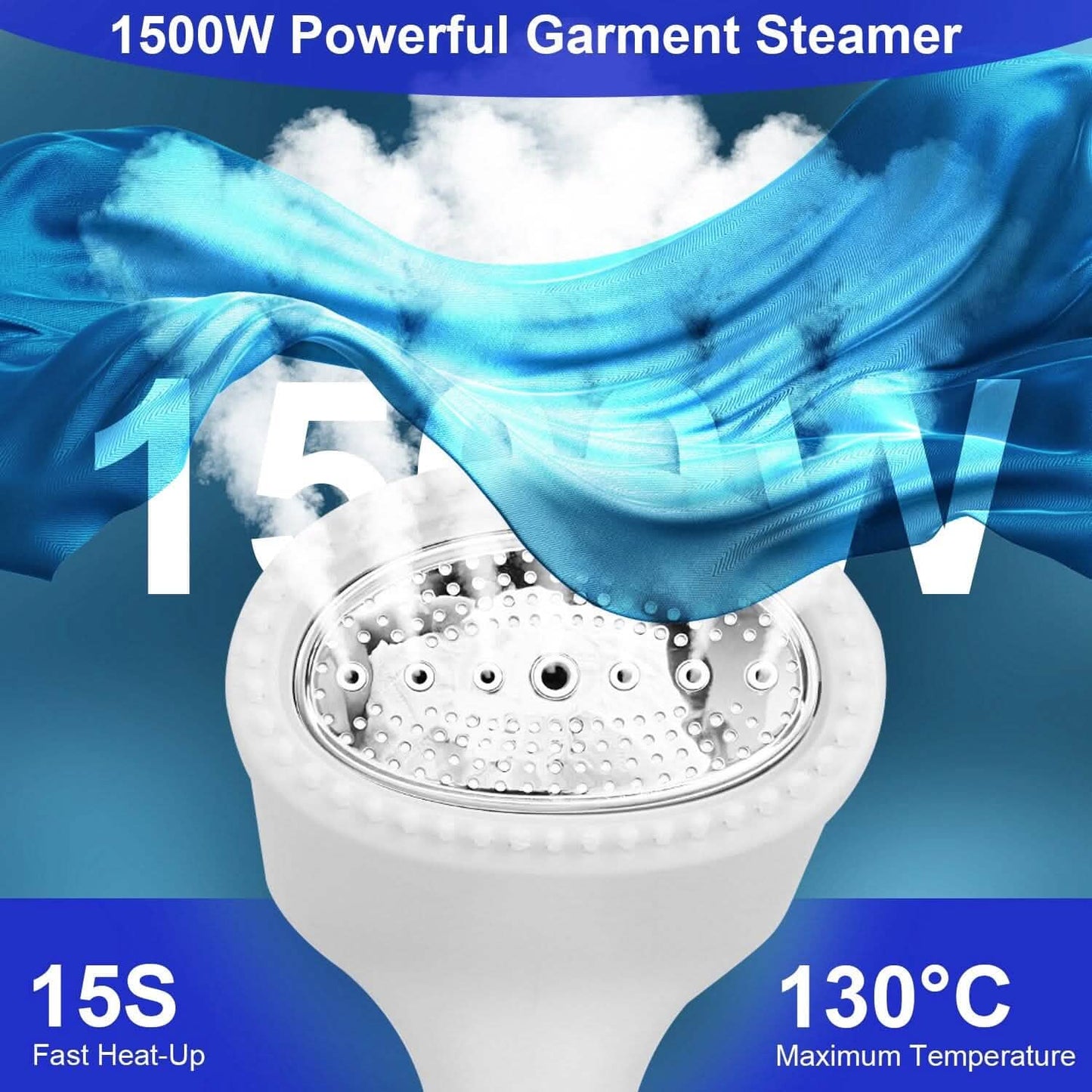 1500W Dampfglätter Tragbarer Handdampfer mit Fusselbürste Abnehmbarer 350ml Wassertank