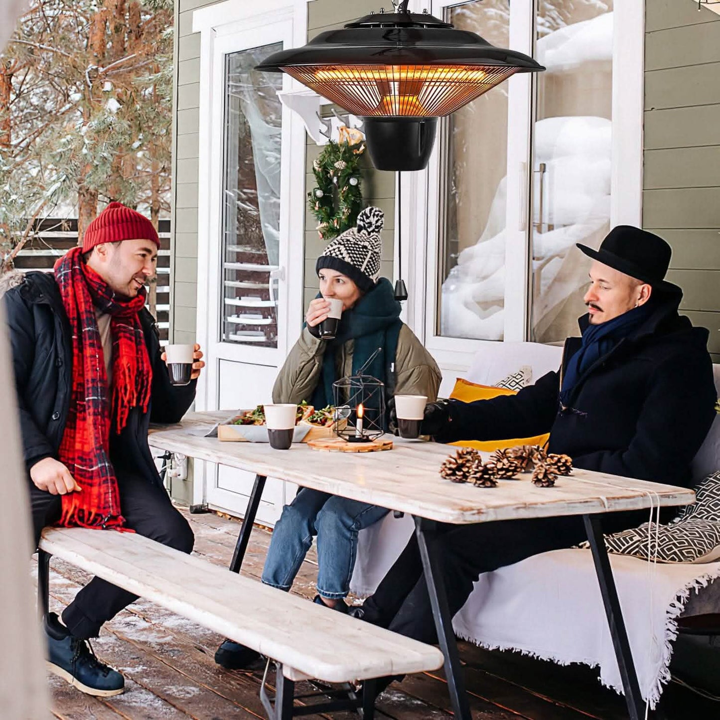 1500W Outdoor Hänge-Terrassen-Heizstrahler ultra-leise elektrisch