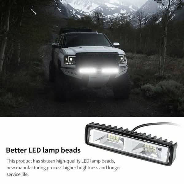 16 LEDs 48W LED Tagfahrlicht Arbeitsleuchte Fahrscheinwerfer