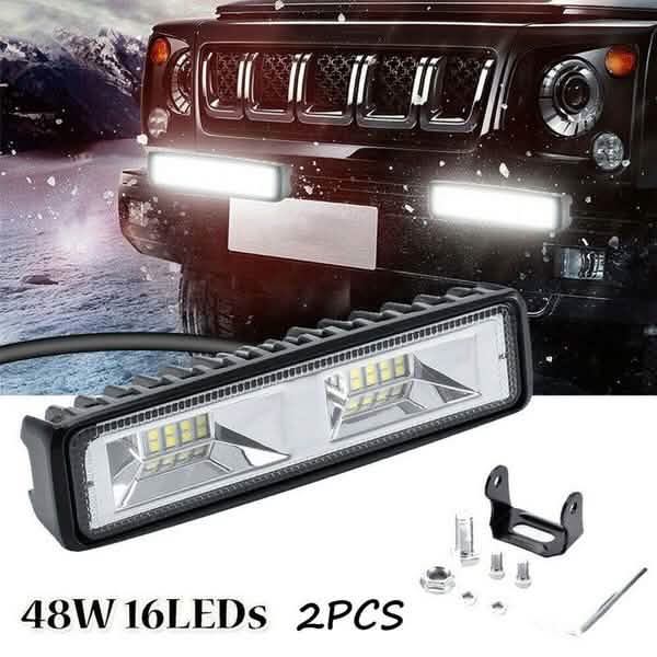 16 LEDs 48W LED Tagfahrlicht Arbeitsleuchte Fahrscheinwerfer