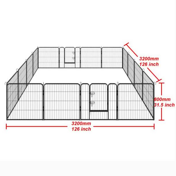 16-teiliges großes Indoor-Metall-Haustiergehege