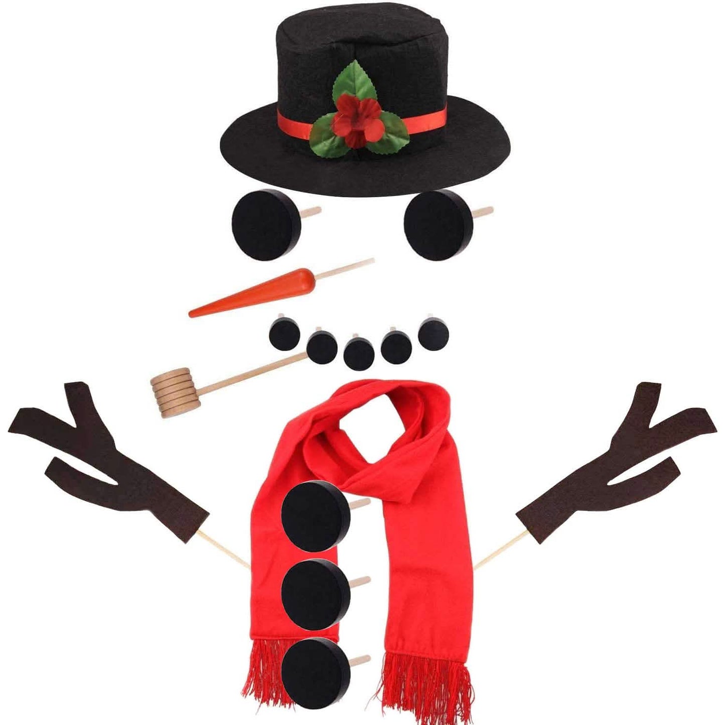 16-teiliges Schneemann-Deko-Set