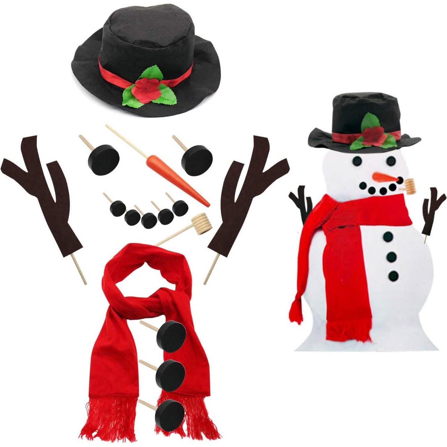 16-teiliges Schneemann-Deko-Set