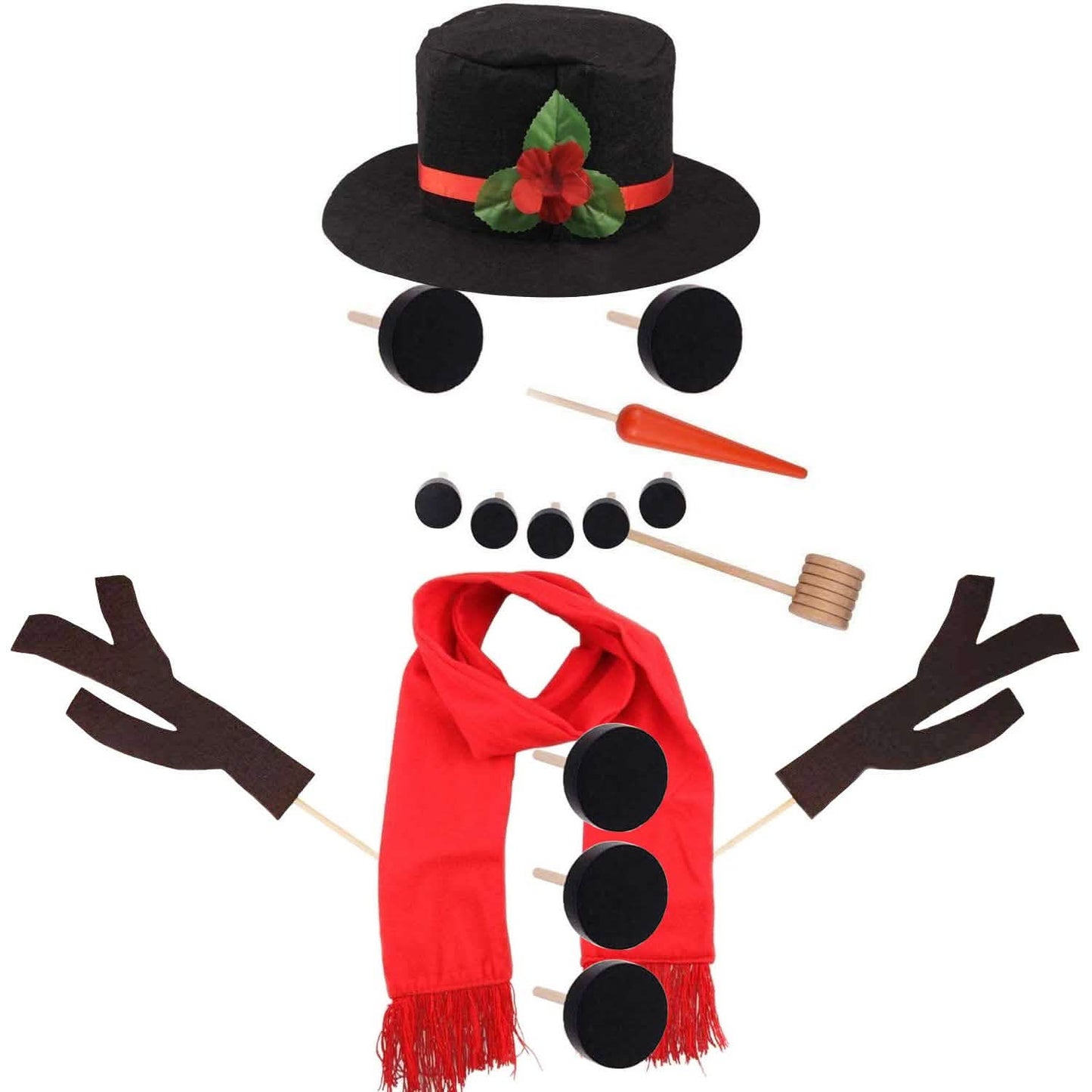 16-teiliges Schneemann-Deko-Set