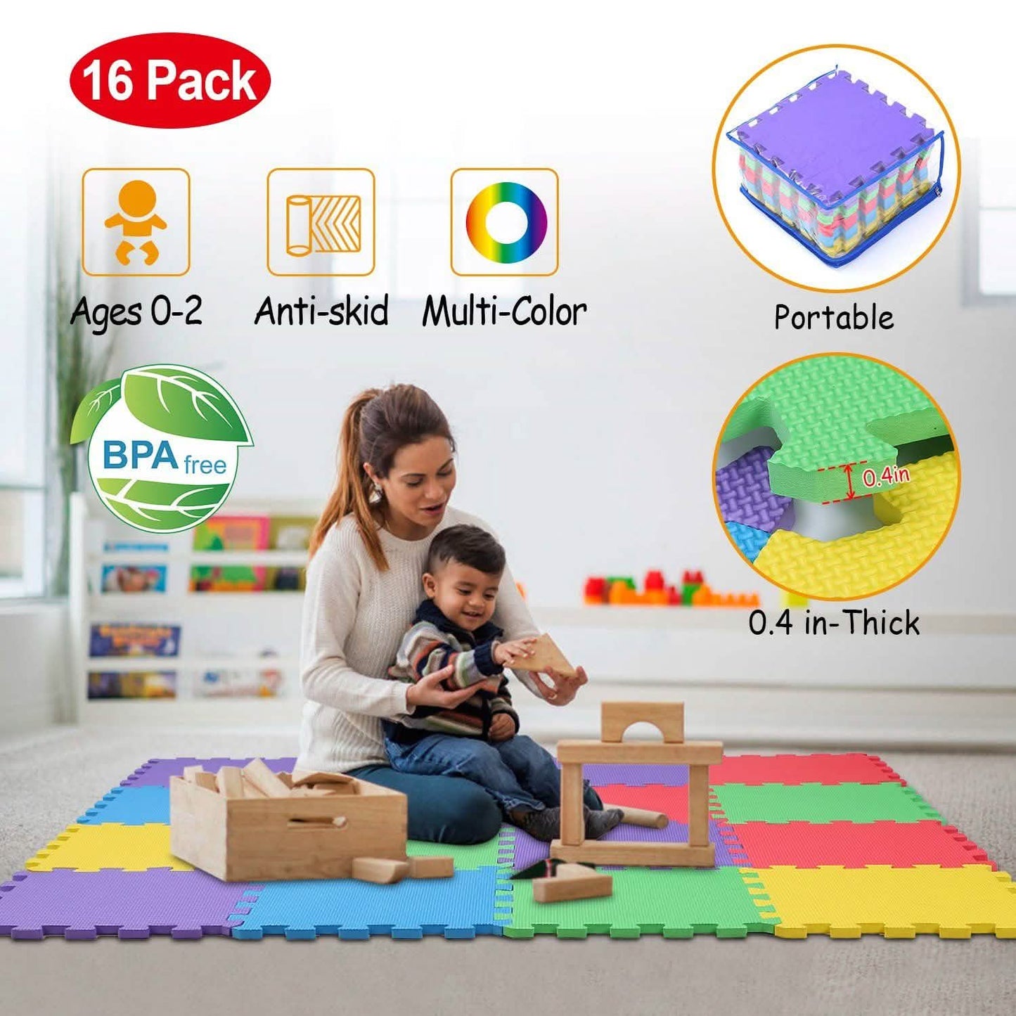 16-teilige: Kinder Puzzle-Spielmatte