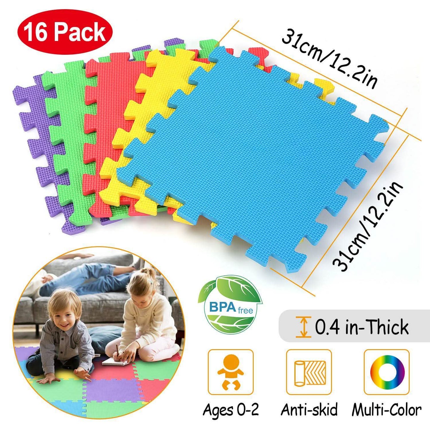 16-teilige: Kinder Puzzle-Spielmatte